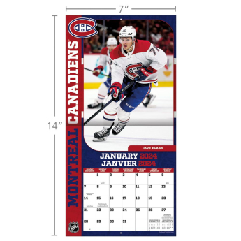 Montreal Canadiens naptár 2024 Wall Calendar