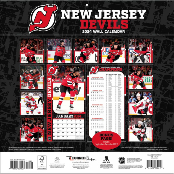 New Jersey Devils naptár 2024 Wall Calendar
