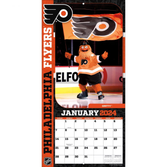 NHL termékek naptár NHL Mascots 2024 Wall Calendar