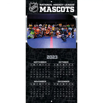 NHL termékek naptár NHL Mascots 2024 Wall Calendar