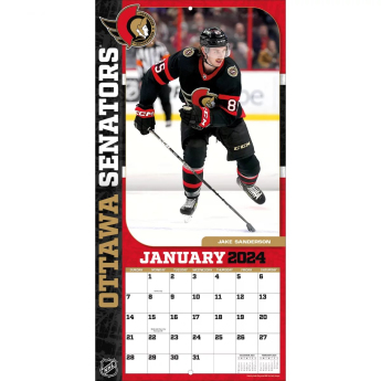 Ottawa Senators naptár 2024 Wall Calendar