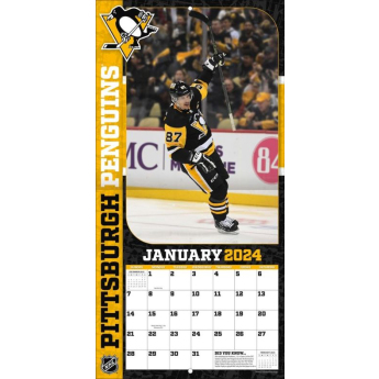 Pittsburgh Penguins naptár Sidney Crosby #87 2024 Wall Calendar