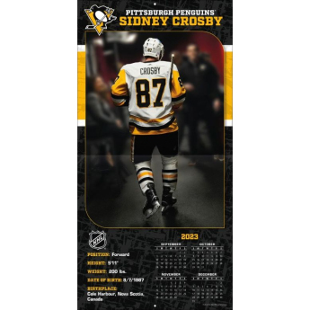 Pittsburgh Penguins naptár Sidney Crosby #87 2024 Wall Calendar