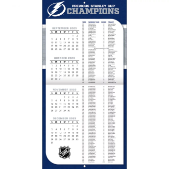 Tampa Bay Lightning naptár 2024 Wall Calendar