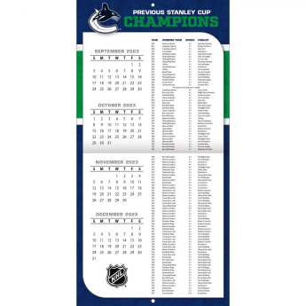 Vancouver Canucks naptár 2024 Wall Calendar