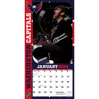 Washington Capitals naptár Alexander Ovechkin #8 2024 Wall Calendar