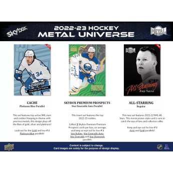 NHL dobozok NHL hokikártyák 2022-23 Upper Deck Skybox Metal Universe Hobby Box