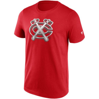 Chicago Blackhawks férfi póló Chrome Graphic T-Shirt Athletic Red