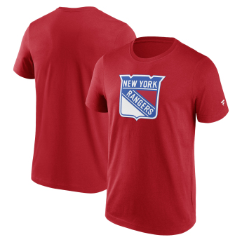 New York Rangers férfi póló Primary Logo Graphic Athletic Red