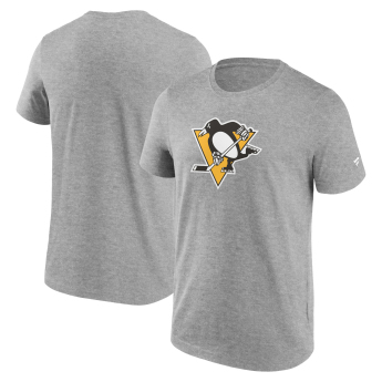 Pittsburgh Penguins férfi póló Primary Logo Graphic Sport Gray Heather