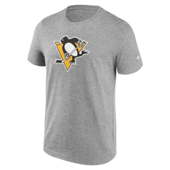 Pittsburgh Penguins férfi póló Primary Logo Graphic Sport Gray Heather