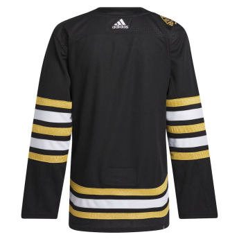 Boston Bruins hoki mez adidas Black 100th Anniversary Primegreen Authentic Jersey
