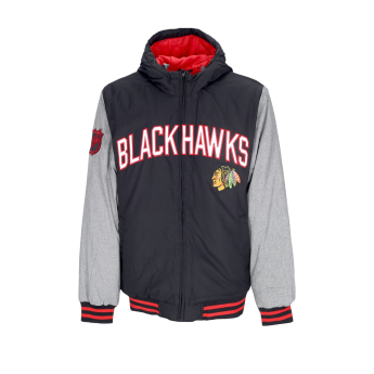 Chicago Blackhawks férfi kapucnis kabát Cold Front Polyfilled Padded Jacket w. Hood