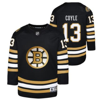 Boston Bruins gyerek jégkorong mez Charlie Coyle 13 black 100th Anniversary Premier Breakaway Jersey