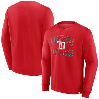 Detroit Red Wings férfi pulóver Fleece Crew