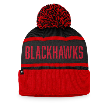 Chicago Blackhawks téli sapka Heritage Beanie Cuff with Pom