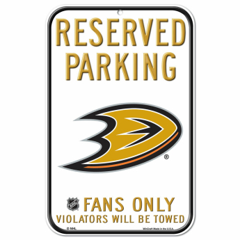 Anaheim Ducks fali tábla Reserved Parking Sign