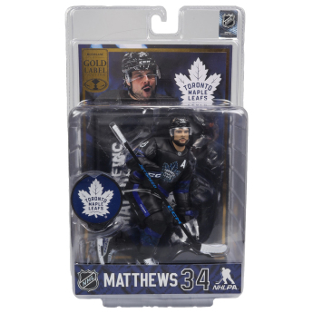 Toronto Maple Leafs bábu Auston Matthews #34 Figure SportsPicks THIRD JERSEY GOLD LABEL