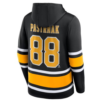 Boston Bruins férfi kapucnis pulóver Pastrňák Name & Number Lace-Up Pullover Hoodie