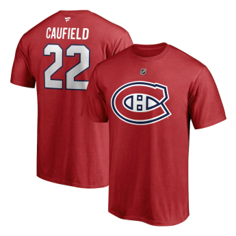 Montreal Canadiens férfi póló Caufield #22 Authentic Stack Name & Number