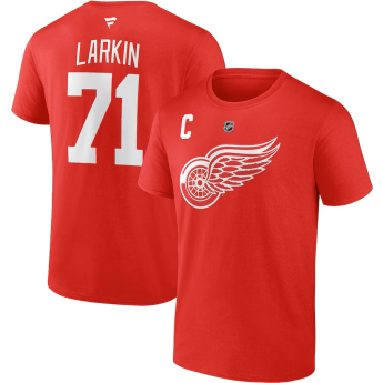 Detroit Red Wings férfi póló Dylan Larkin #71 Authentic Stack Name & Number