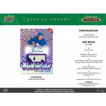 NHL dobozok NHL hokikártyák 2022-23 Upper Deck Stature Hobby Box