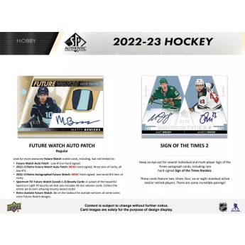 NHL dobozok NHL hokikártyák 2022-23 Upper Deck SP Hockey Hobby Box