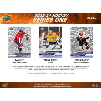 NHL dobozok NHL hokikártyák 2023-24 Upper Deck Series 1 Gravity Retail Box