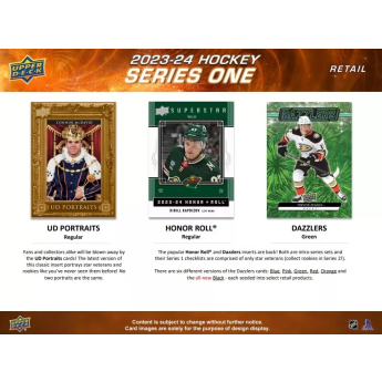 NHL dobozok NHL hokikártyák 2023-24 Upper Deck Series 1 Gravity Retail Box