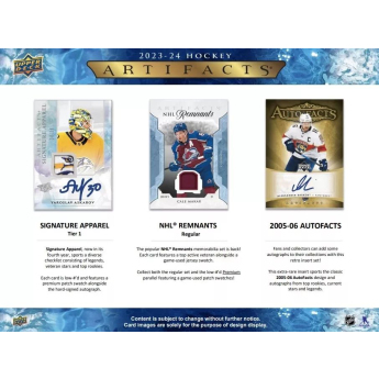 NHL dobozok NHL hokikártyák 2023-24 Upper Deck Artifacts Hockey Hobby Box
