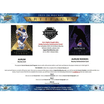 NHL dobozok NHL hokikártyák 2023-24 Upper Deck Artifacts Hockey Hobby Box
