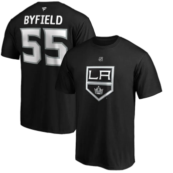 Los Angeles Kings férfi póló Quinton Byfield #55 Authentic Stack Name & Number