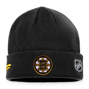 Boston Bruins téli sapka Authentic Pro Game & Train Cuffed Knit Black