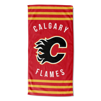 Calgary Flames strand törölköző Striped Beach Towel