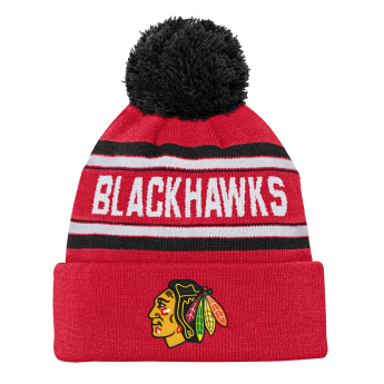 Chicago Blackhawks gyerek téli sapka Jacquard Cuffed Knit With Pom