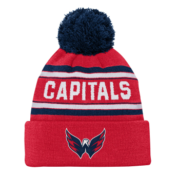 Dětská Zimní Čepice Washington Capitals Jacquard Cuffed Knit With Pom