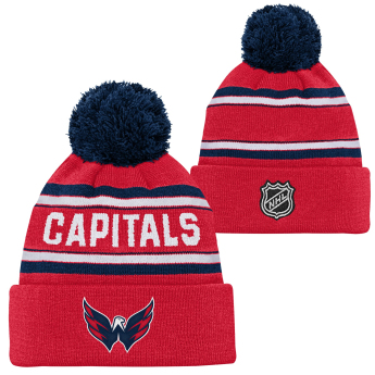 Dětská Zimní Čepice Washington Capitals Jacquard Cuffed Knit With Pom