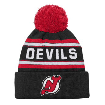 New Jersey Devils gyerek téli sapka Jacquard Cuffed Knit With Pom