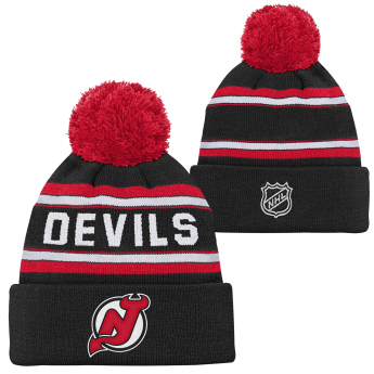 New Jersey Devils gyerek téli sapka Jacquard Cuffed Knit With Pom