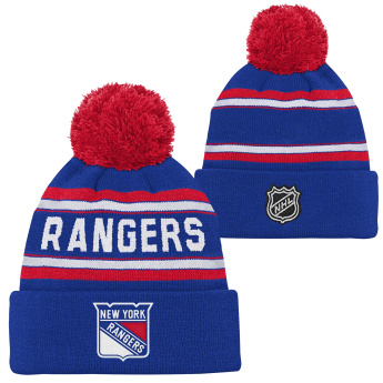 New York Rangers gyerek téli sapka Jacquard Cuffed Knit With Pom