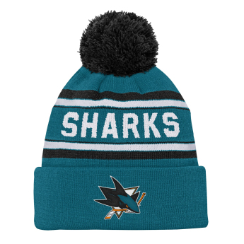 San Jose Sharks gyerek téli sapka Jacquard Cuffed Knit With Pom