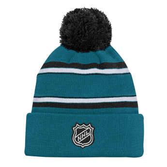 San Jose Sharks gyerek téli sapka Jacquard Cuffed Knit With Pom