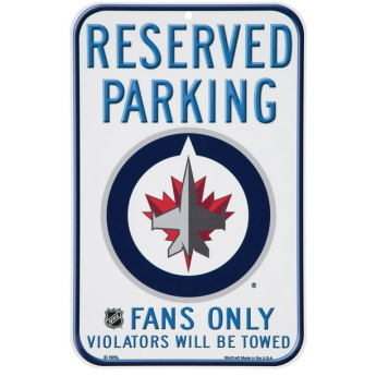 Winnipeg Jets fali tábla Reserved Parking Sign