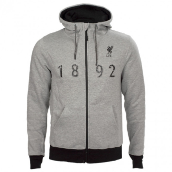 FC Liverpool férfi kapucnis pulóver No9 1892 grey