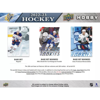 NHL dobozok NHL hokikártyák 2022-23 Upper Deck SPx Hockey Hobby Box