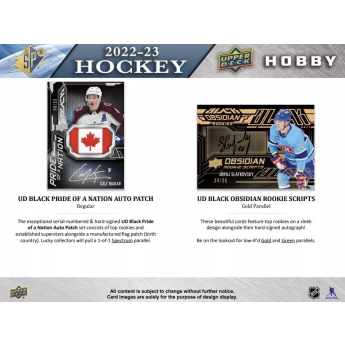 NHL dobozok NHL hokikártyák 2022-23 Upper Deck SPx Hockey Hobby Box