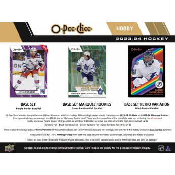 NHL dobozok NHL hokikártyák 2023-24 Upper Deck O-Pee-Chee Hobby Box