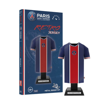 Paris Saint Germain 3D fém modell Retro Jersey Kit
