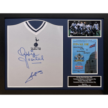 Legendák bekeretezett mez Tottenham Hotspur FC 1981 Ardiles & Villa Signed Shirts (Dual Framed)