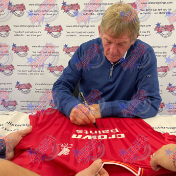 Legendák futball mez Liverpool FC 1986 Dalglish Signed Shirt